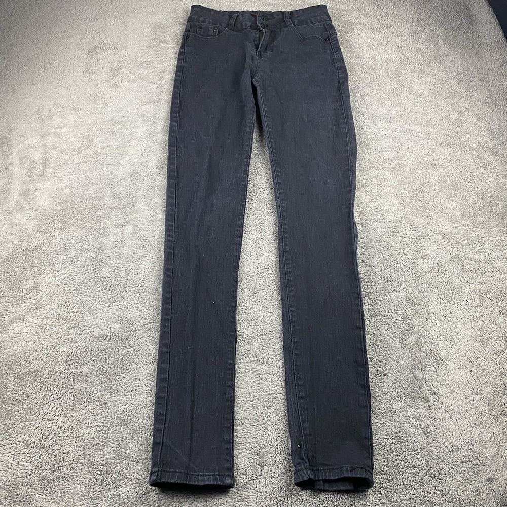 Rebel Love Skinny Leg Jeans Womens Size 5/6 Black Mid Rise